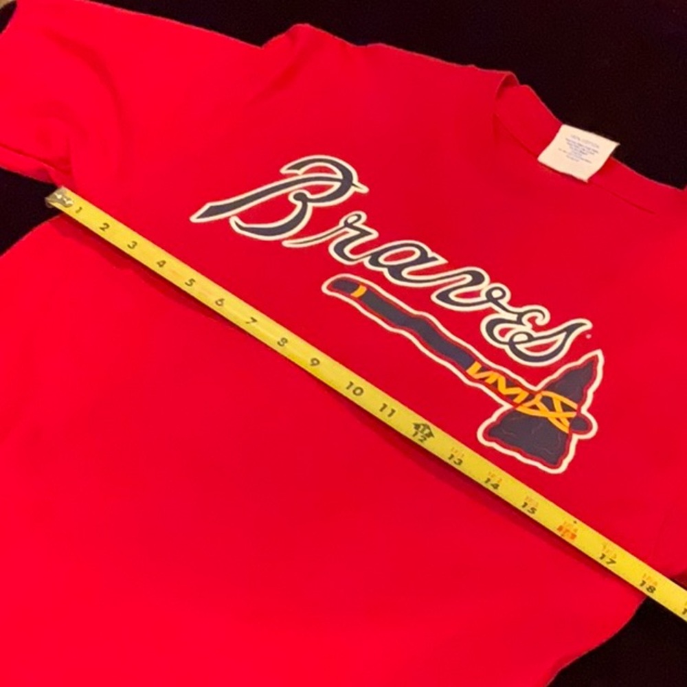 Atlanta Braves Vintage Red T-Shirt Chipper Jones - Picture 6 of 8